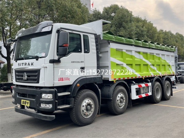 重汽汕德卡前四后八自卸式垃圾車